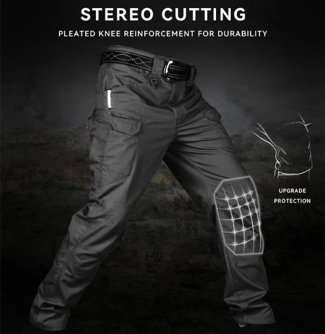 Mens Cargo Pants Tactical Waterproof Work Hiking Combat Outdoor Trousers Pants