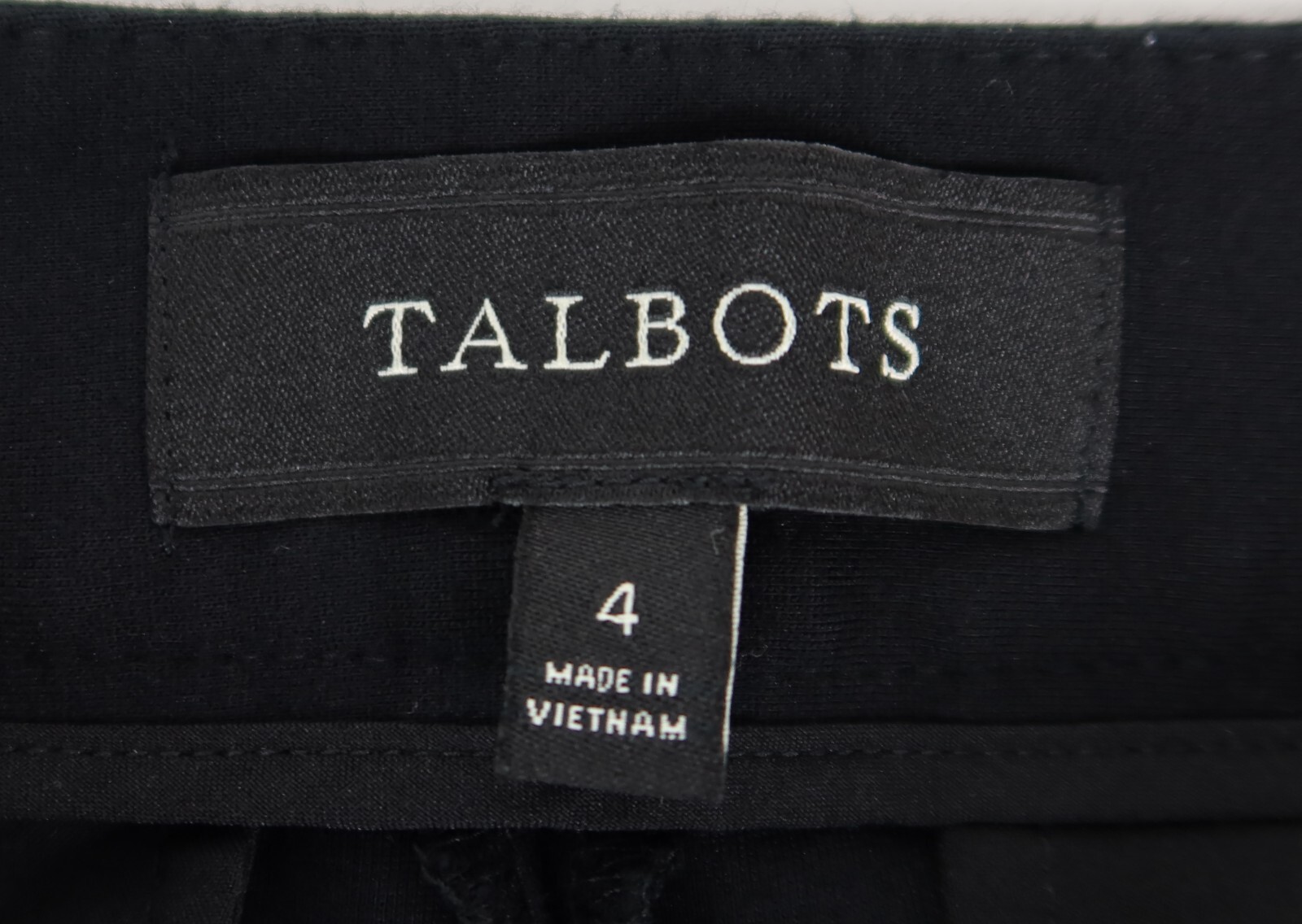 Talbots Stretch Ponte Rayon Nylon Spandex Full Length Pants Black Size 4