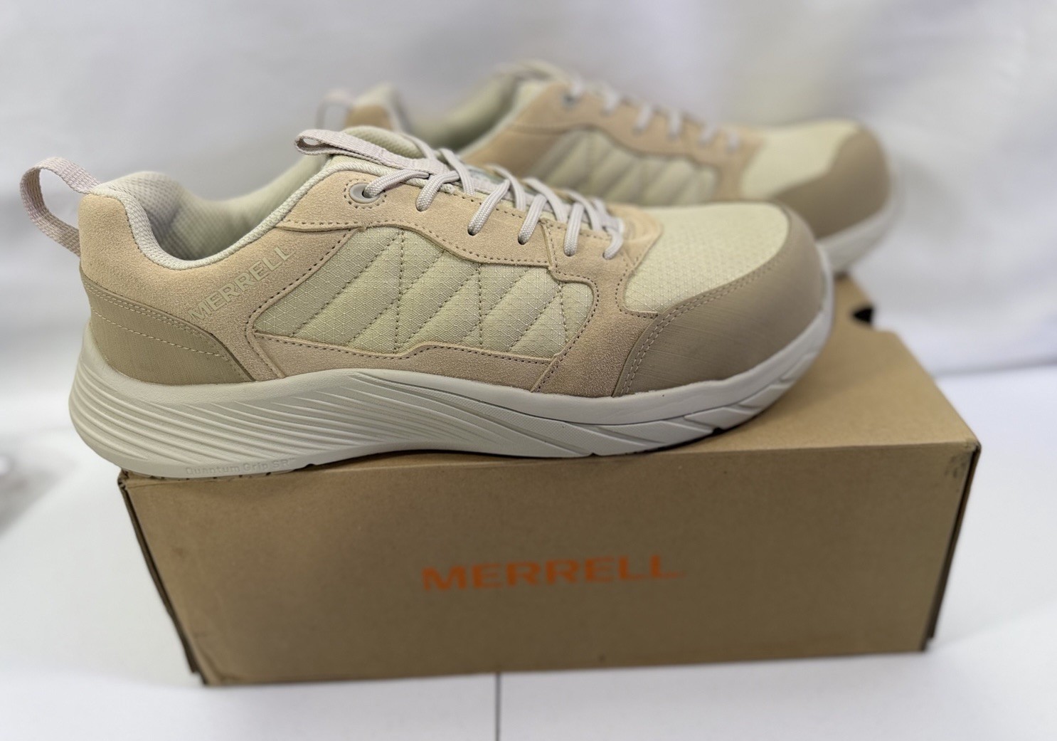 Merrell Work Alpine Men’s 12 Carbon Fiber Sand Safety Toe Sneaker NIB