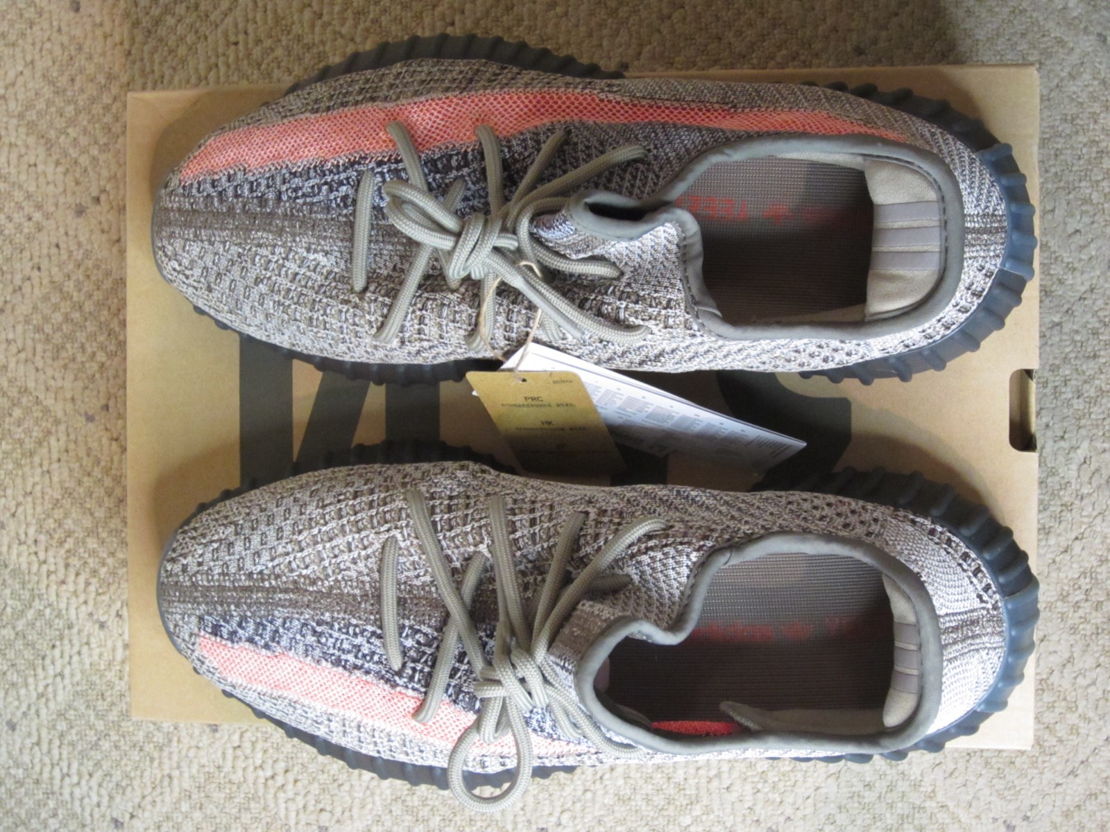 adidas Yeezy Boost 350 V2 Ash Stone Men’s Size 10.5 NEW! GW0089 2021 READ