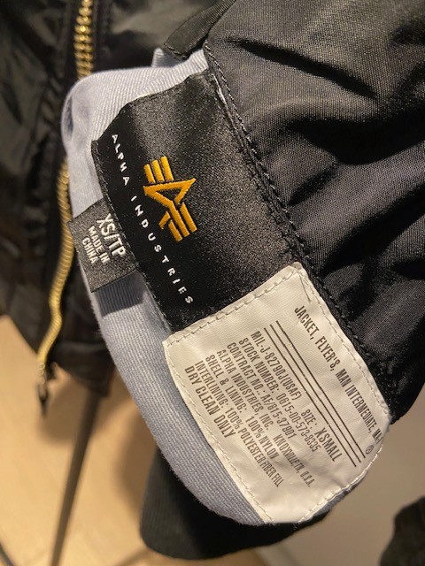 Alpha Industries Bomber Jacket Black MA-1 Reversible Mens Size XS