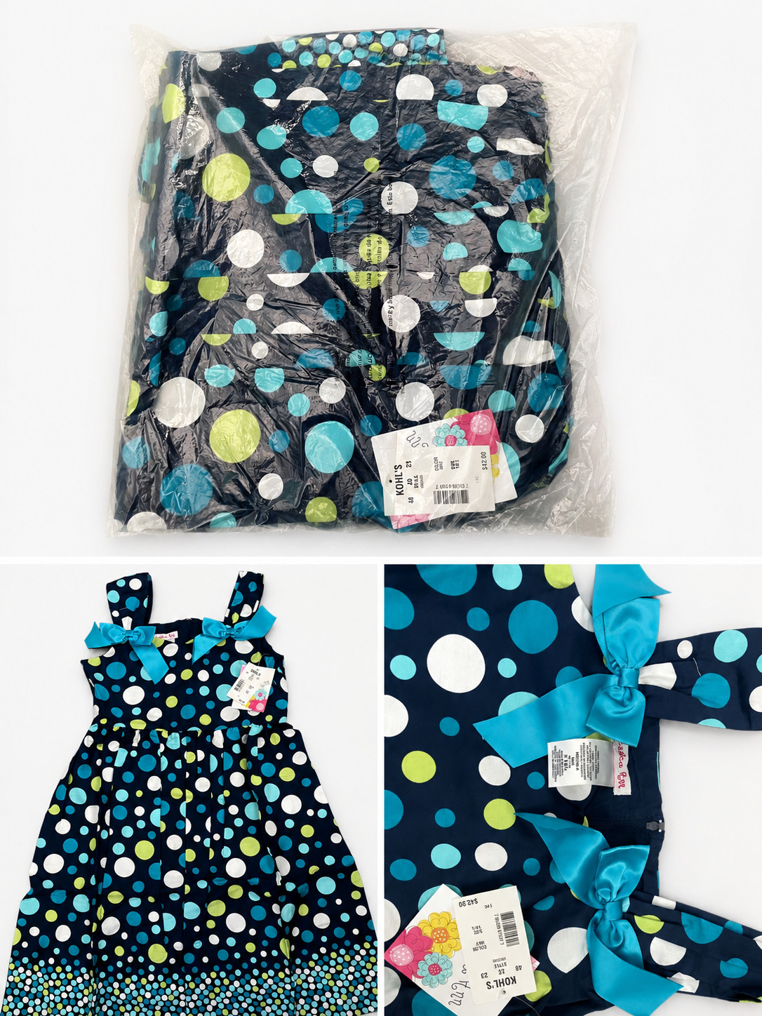 Girls Polka Dot Dress Size 141⁄2 – NEW WITH TAGS
