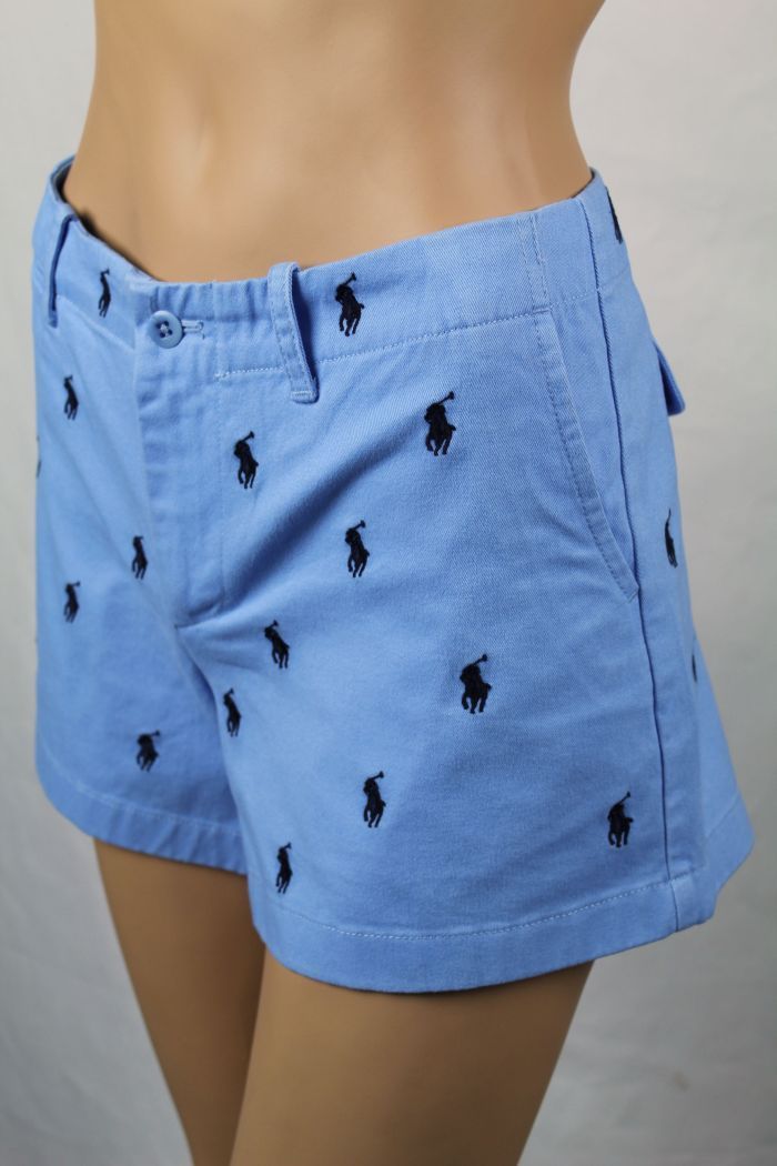 Ralph Lauren Sport BLUE SHORTS NAVY PONIES PONY LOGO NWT 14