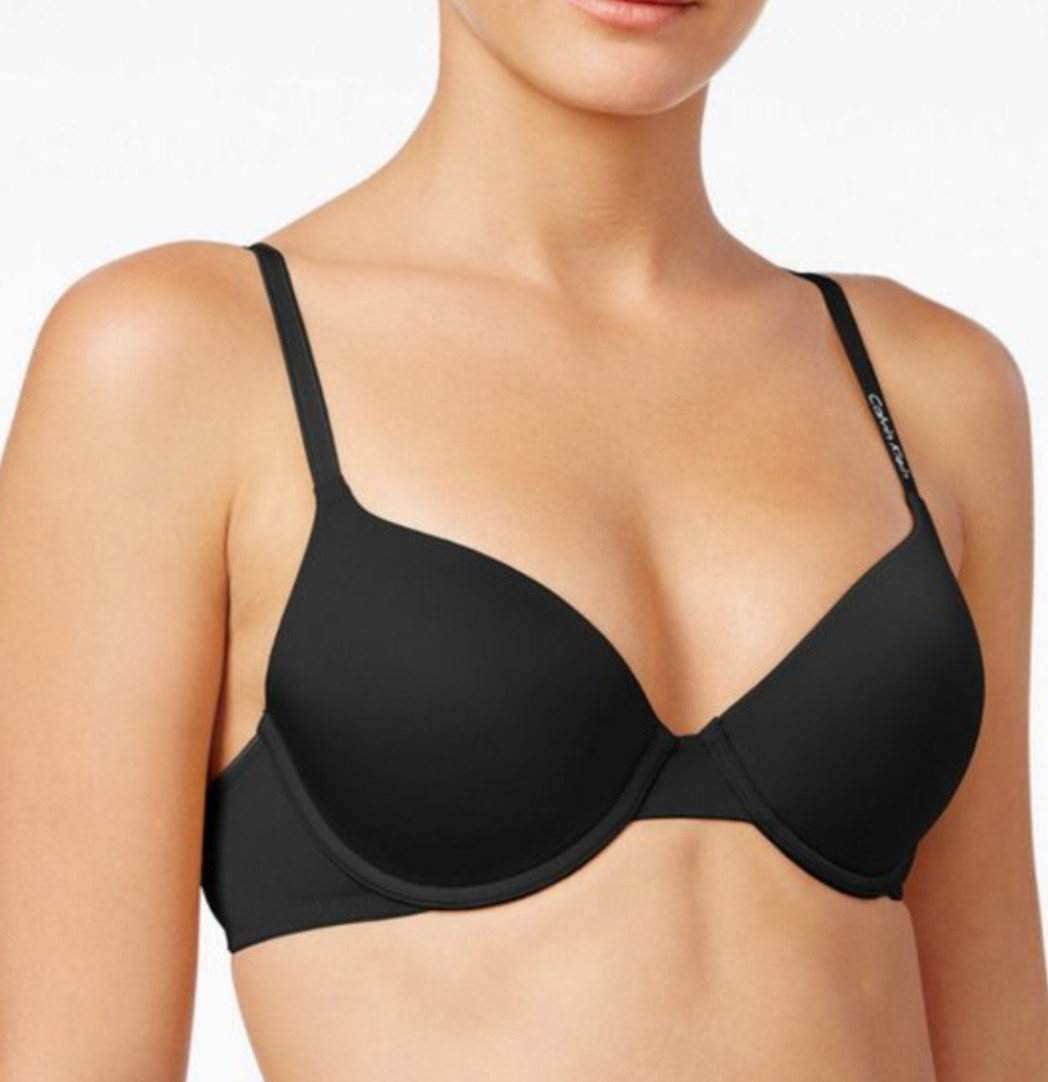 Calvin Klein 36B Pure Micro Lightly Lined T-Shirt Bra NWOT QP2586O Black
