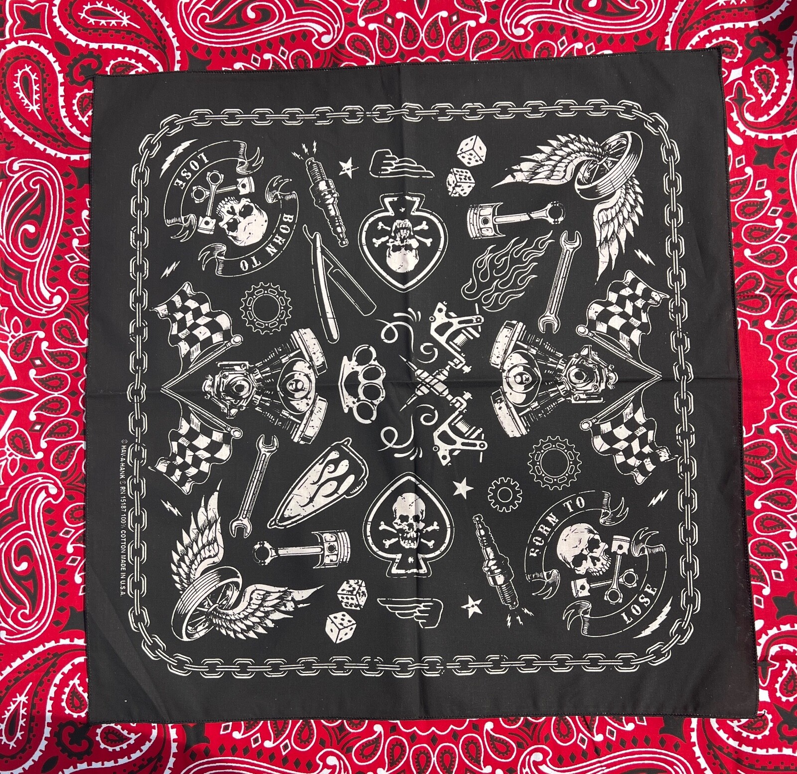 Born To Lose 22×22 Bandanna