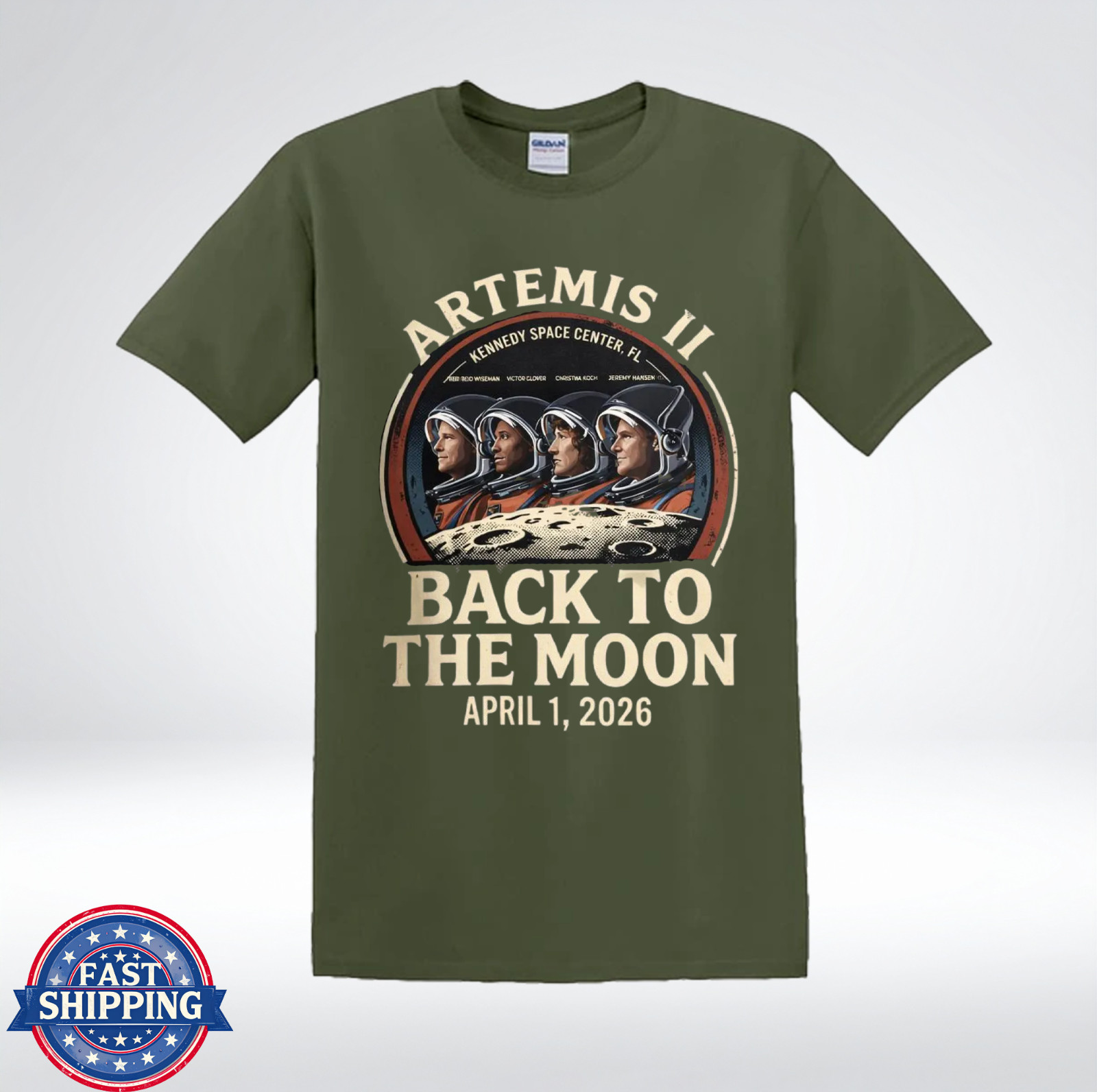 Artemis II Back To The Moon 2026 Shirt NASA Crew Astronaut Graphic T-Shirt