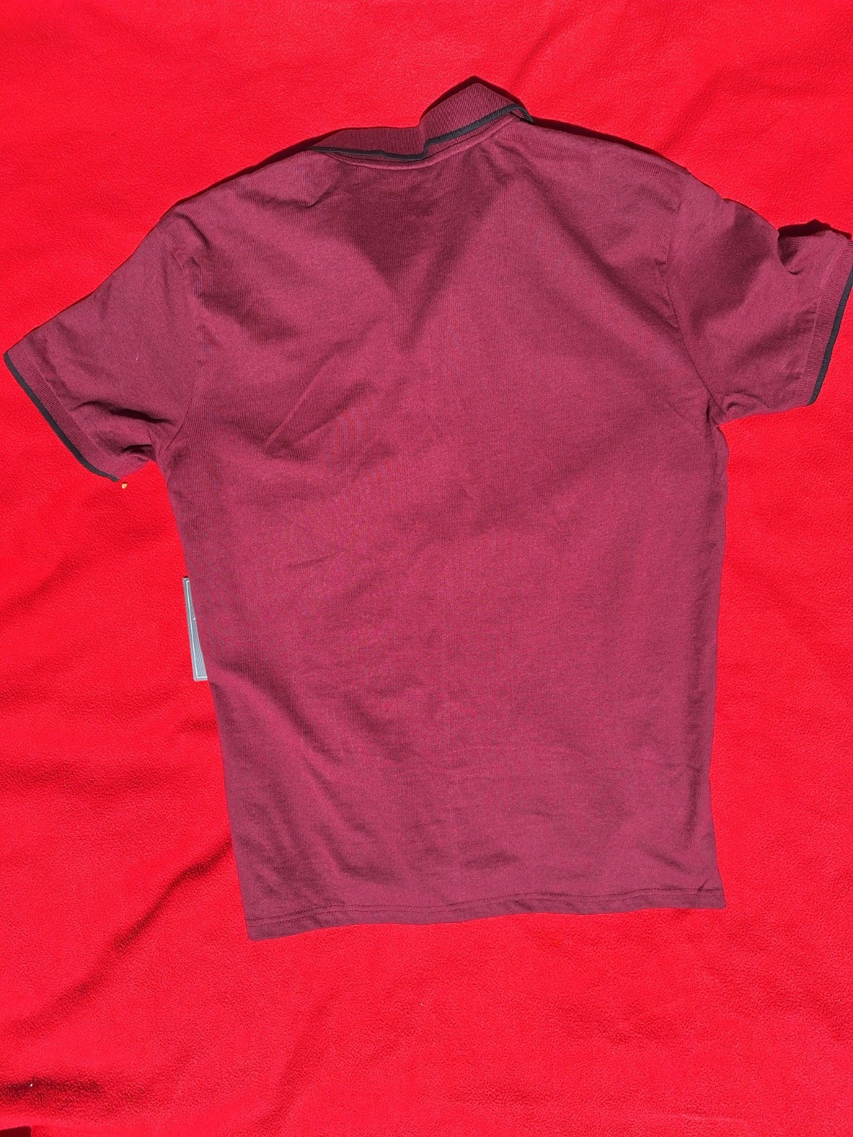 Aéropostale Regular Fit, Burgundy, Cotton Blend Polo Shirt Short Sleeve Men’s, L