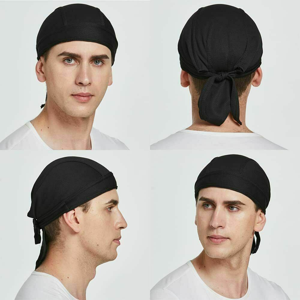 Cooling Durag Du-rag Wave Cap Hat Doo Rag Biker Bandana Head Wrap Skull Cap