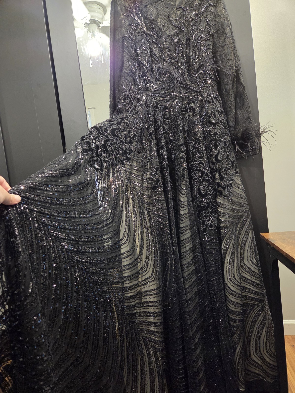 Custom Made Dress – Black – Long Sleeve