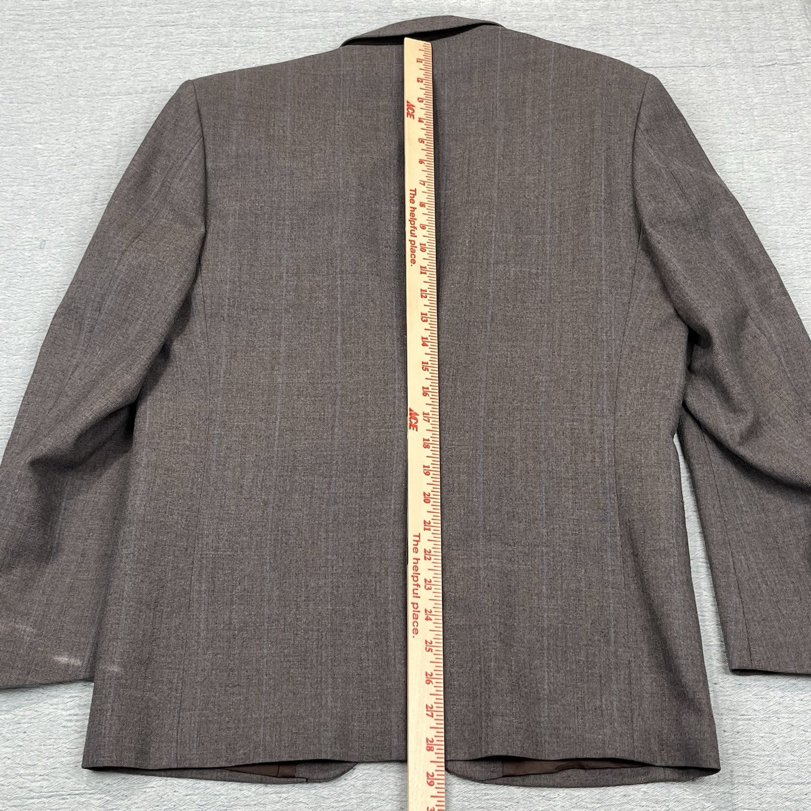 VTG Yves Saint Laurent Variation Blazer Mens 40R Gray Pinstripe Wool Made France