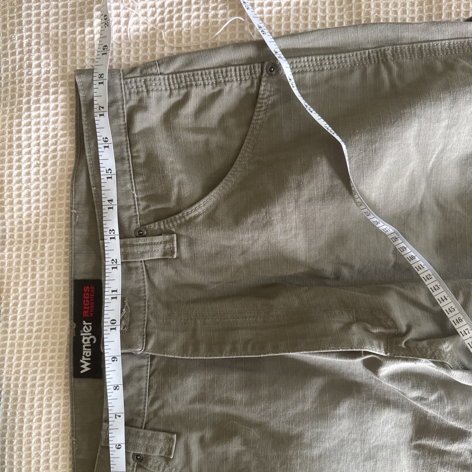 Wrangler Men’s Riggs Ranger Ripstop Cargo Carpenter Pants 42×34 Double Knee