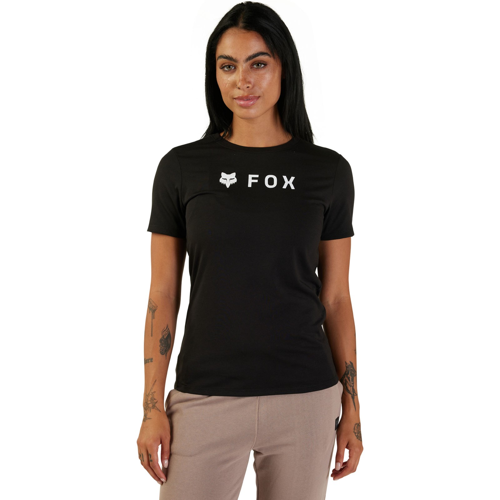 Fox Racing Womens Absolute T-Shirt Short Sleeve Tech Tee TruDri Comfort Black