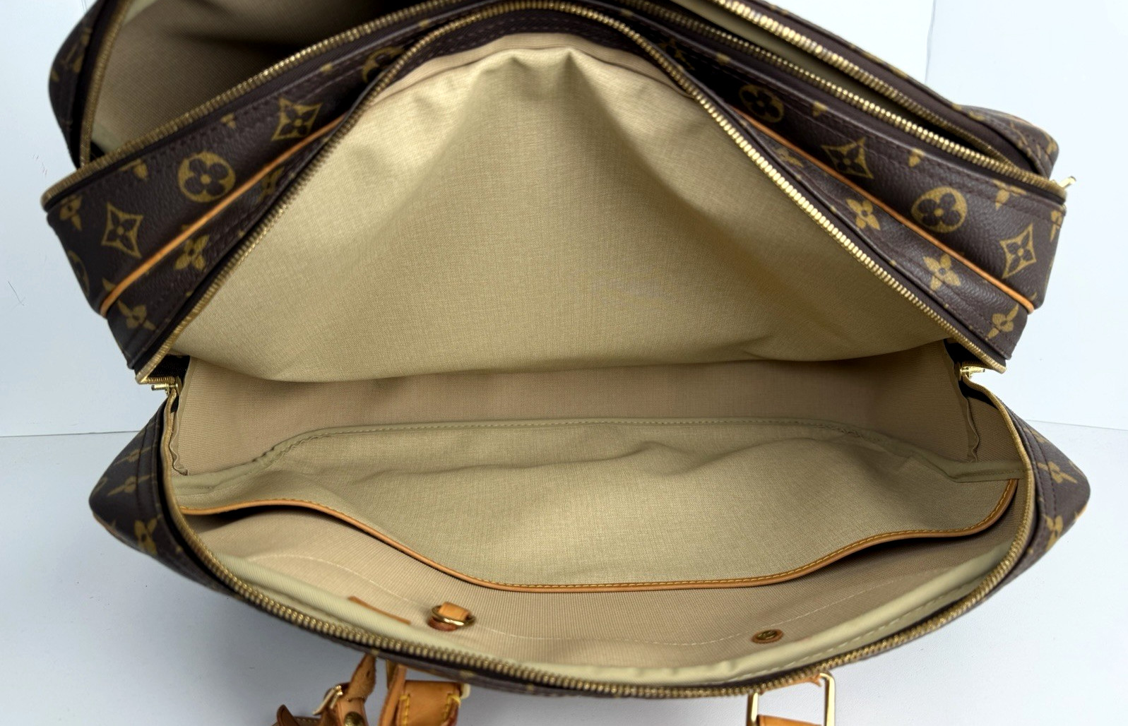 Louis Vuitton Alize 24 Heures Bag In Brown Monogram Coated Canvas Vintage 1998 S