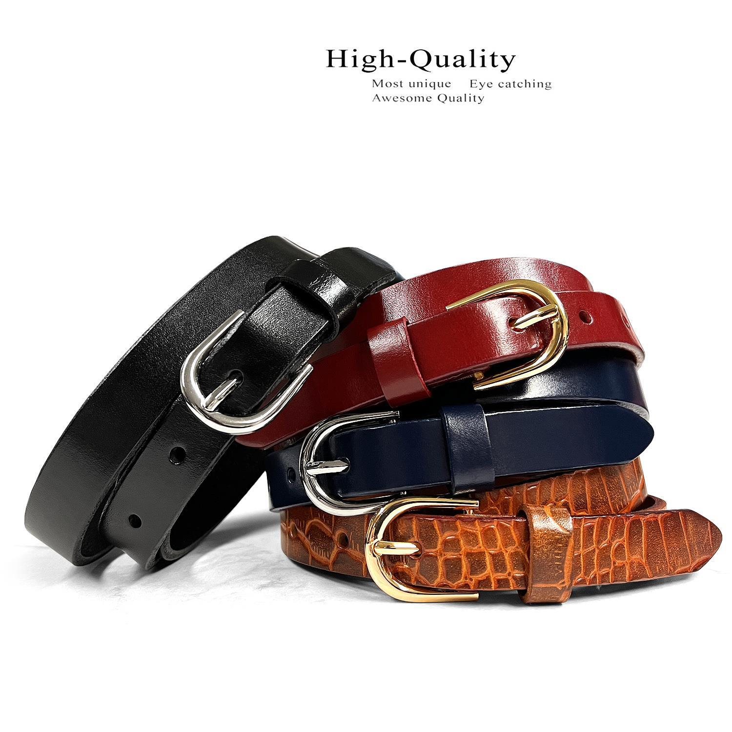Women’s Dress Belts 100% One Piece Full Grain Genuine Leather Belt 3/4″ wide