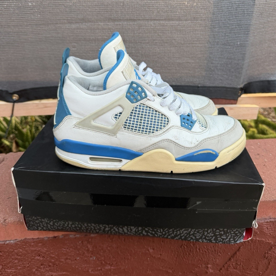 Jordan Air Jordan 4 Men’s Military Blue 2012 Sneakers White/Blue/Gray