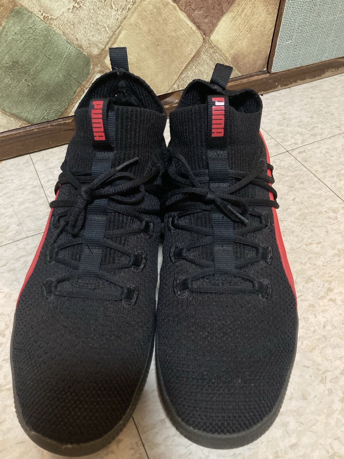 PUMA Men’s Clyde Court City Pack Portland/Chicago Bulls – Black Red Size 11.5