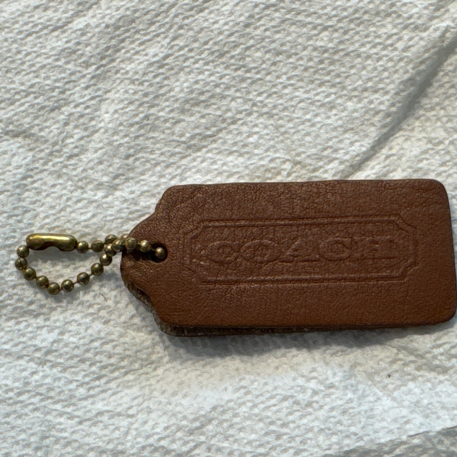COACH Vintage 2.25″ x 1″ Hang Tag Brown Leather.
