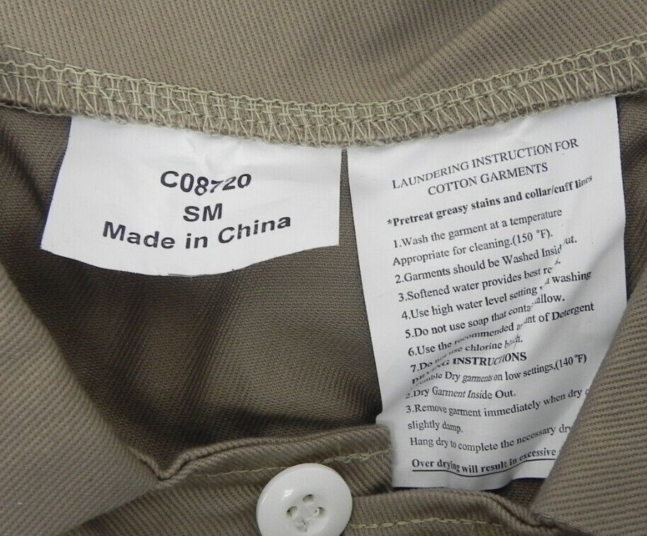 Khaki Cotton Coverall Hook & Loop Wrst/Ank, Button Closure C08720 ATK Logo HR