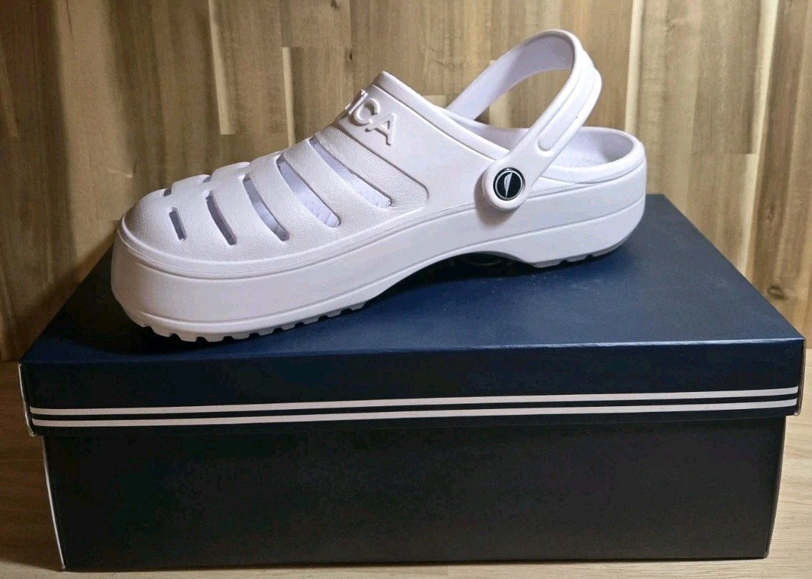 Nautica River Edge Eva White Clog/Slides Shoes Women’s 10 Unisex Men’s 8 FreeS&H