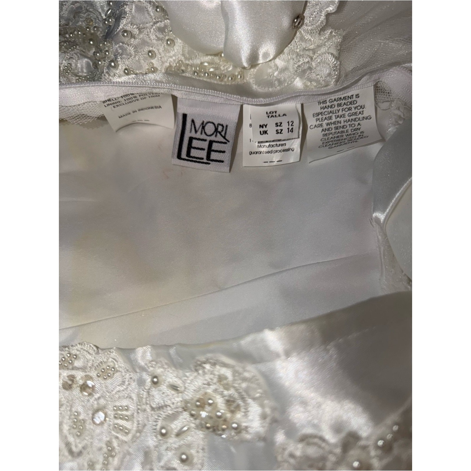 Stunning Vintage 90s Mori Lee Cathedral Length Wedding Gown
