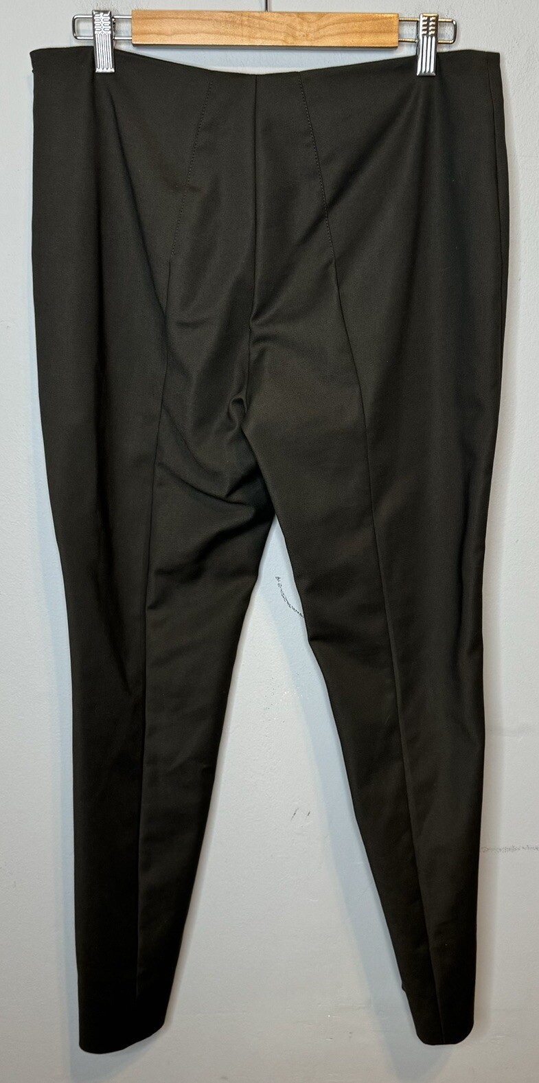 Akris Pants Size 10 Grey Womens Gray Side Zip Pleated Trouser Tapered Stretch