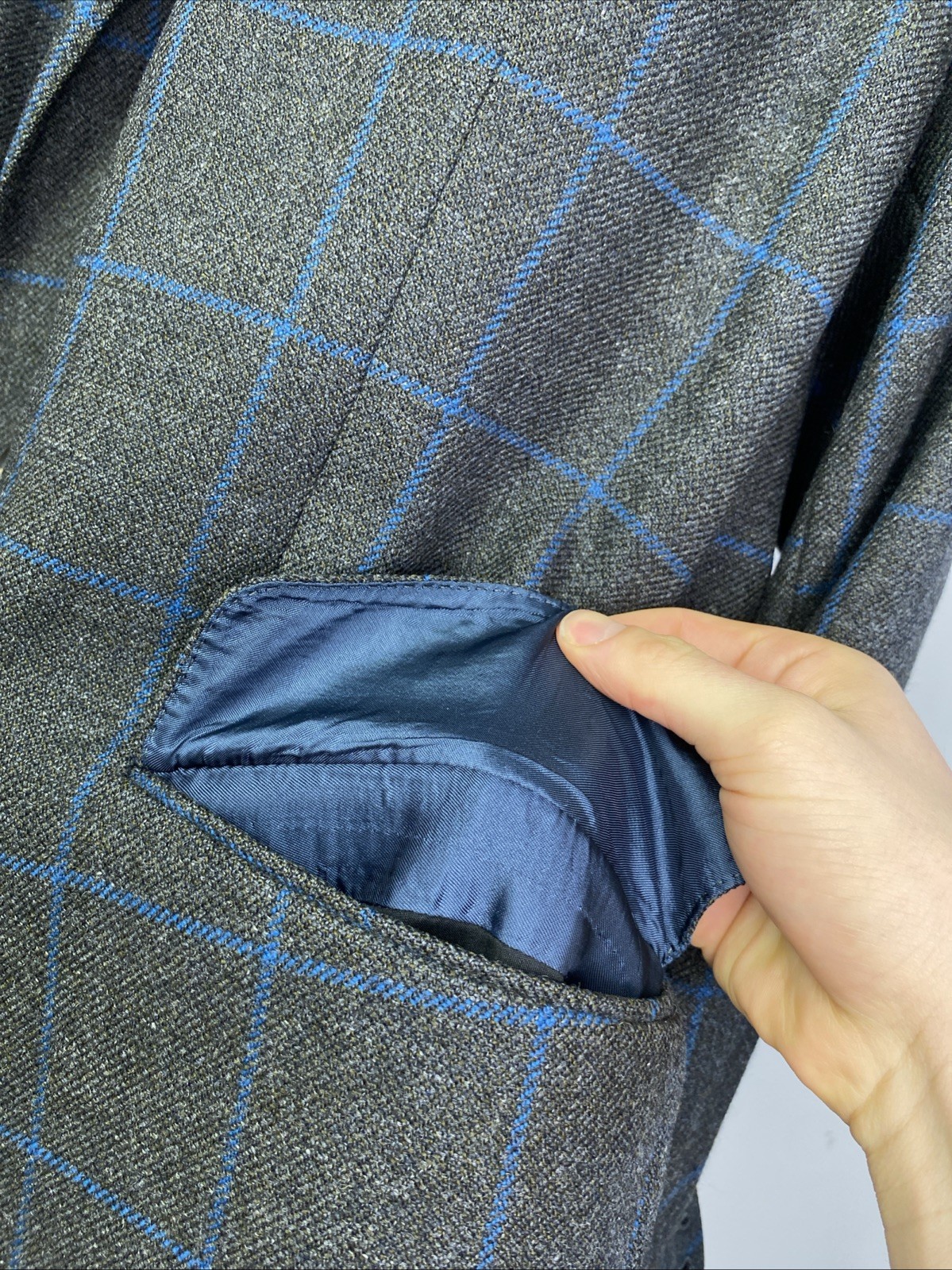 Walker Slater BESPOKE Tweed Handmade Windowpane Shooting Jacket (46R) Scottish