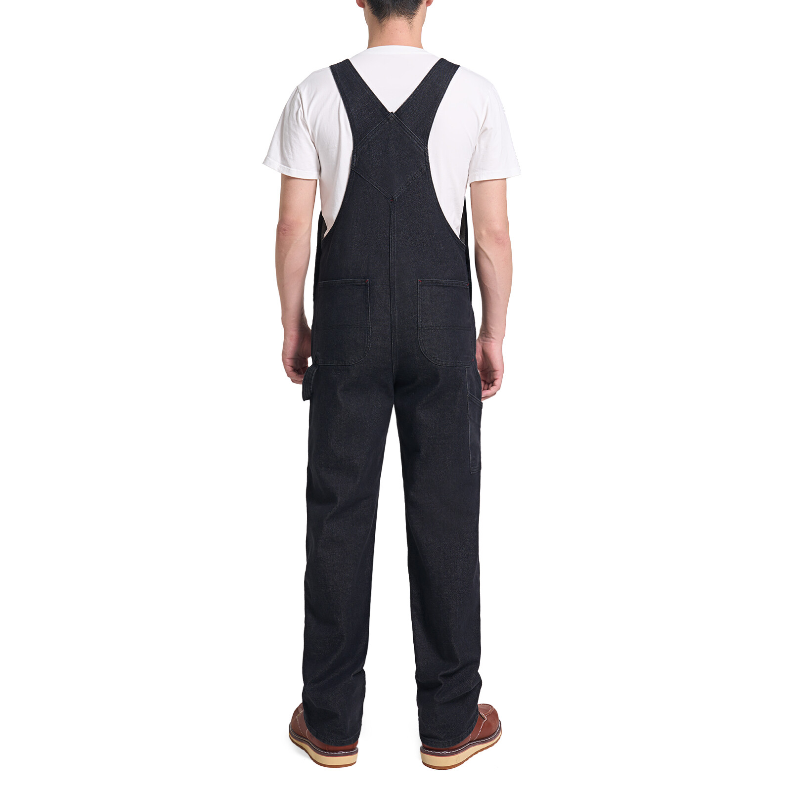 HISEA Men’s Bib Overalls Regular Fit Denim Dungarees Decorator Flex Workwear Zip