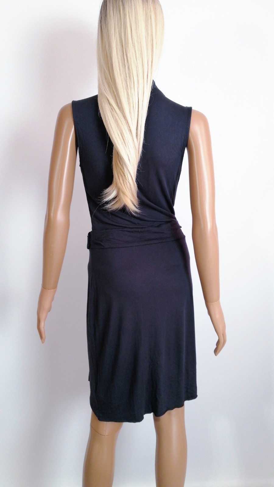 AllSaints Wrap Dress UK 10 US 6 Dark Gray Sleeveless Viscose Minimalist