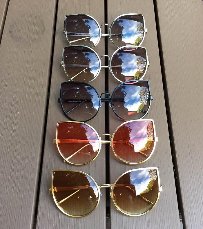 Oversized HUGE Gentle Giant Tear Drop Cat Eye Chola Designer LUX Sunglasses 4013
