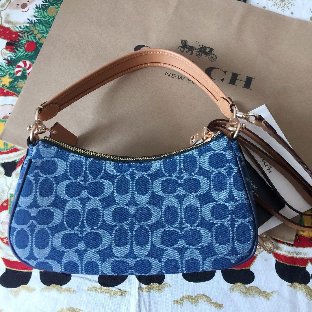 COACH Ashton Baguette Bag In Signature Canvas Denim CY700
