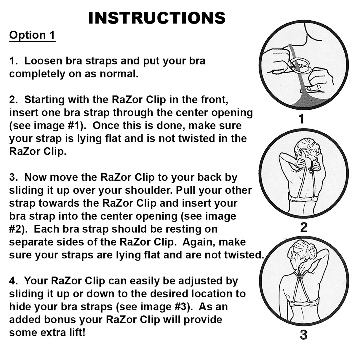 Razor Clips Bra Strap Clips Made in the USA Racer Back Conceal Straps