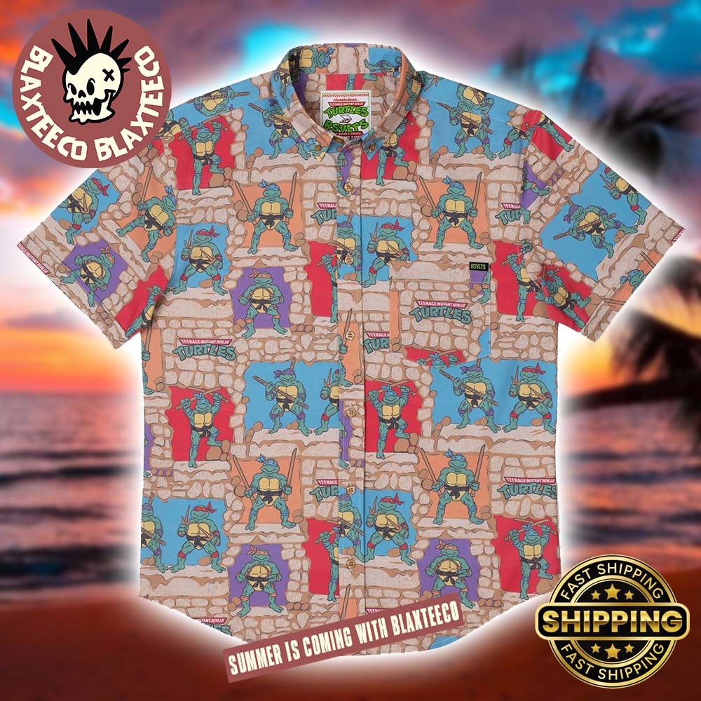Teenage Mutant Ninja Turtles 1988 Cowabunga Covers Short Sleeve Summer Hawaiian