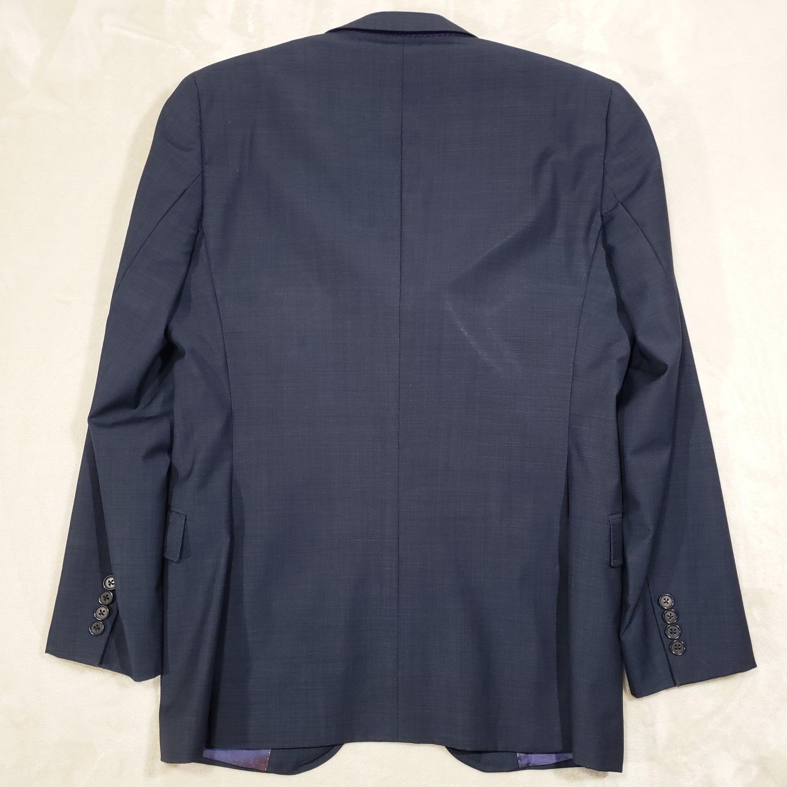 Ted Baker Suit Mens 38R Navy Blue Wool Jarrett CT Endurance Micro-Check 2-Piece