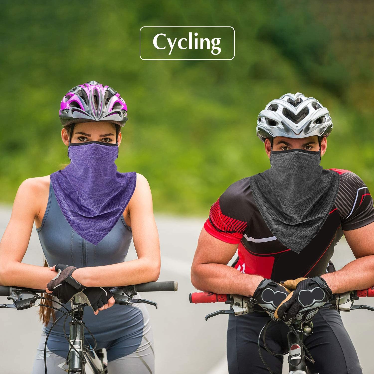 Neck Gaiter with Ear Loops UV Protection Neck Scarf Covers Bandana for Men Women