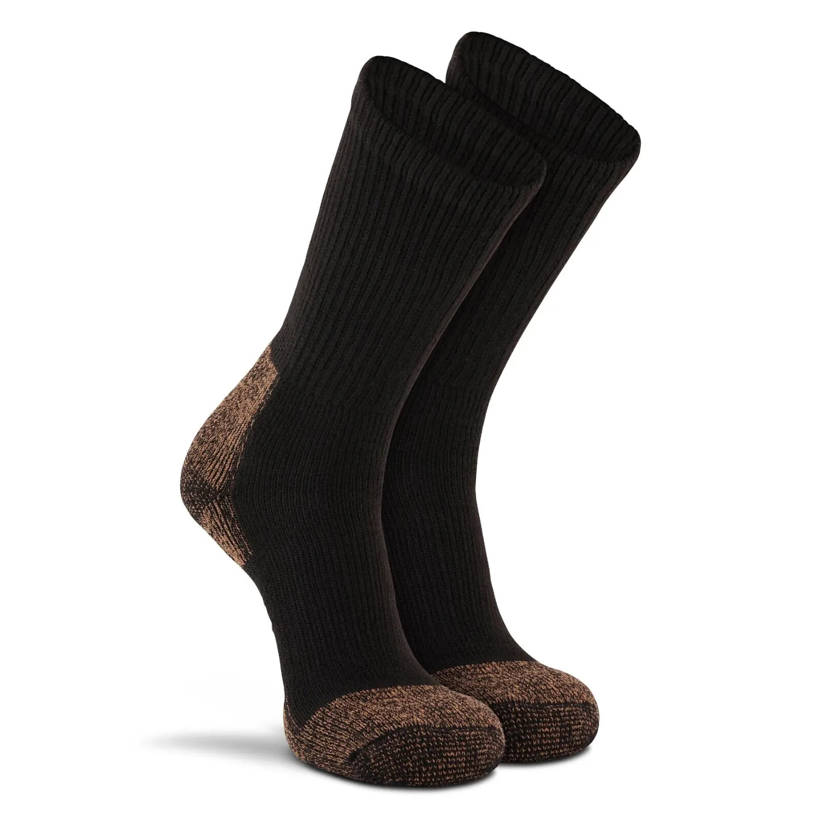 Fox River 6510 Socks, Fox River Wick Dry Steel Toe Crew Socks, 2 pair, USA Black