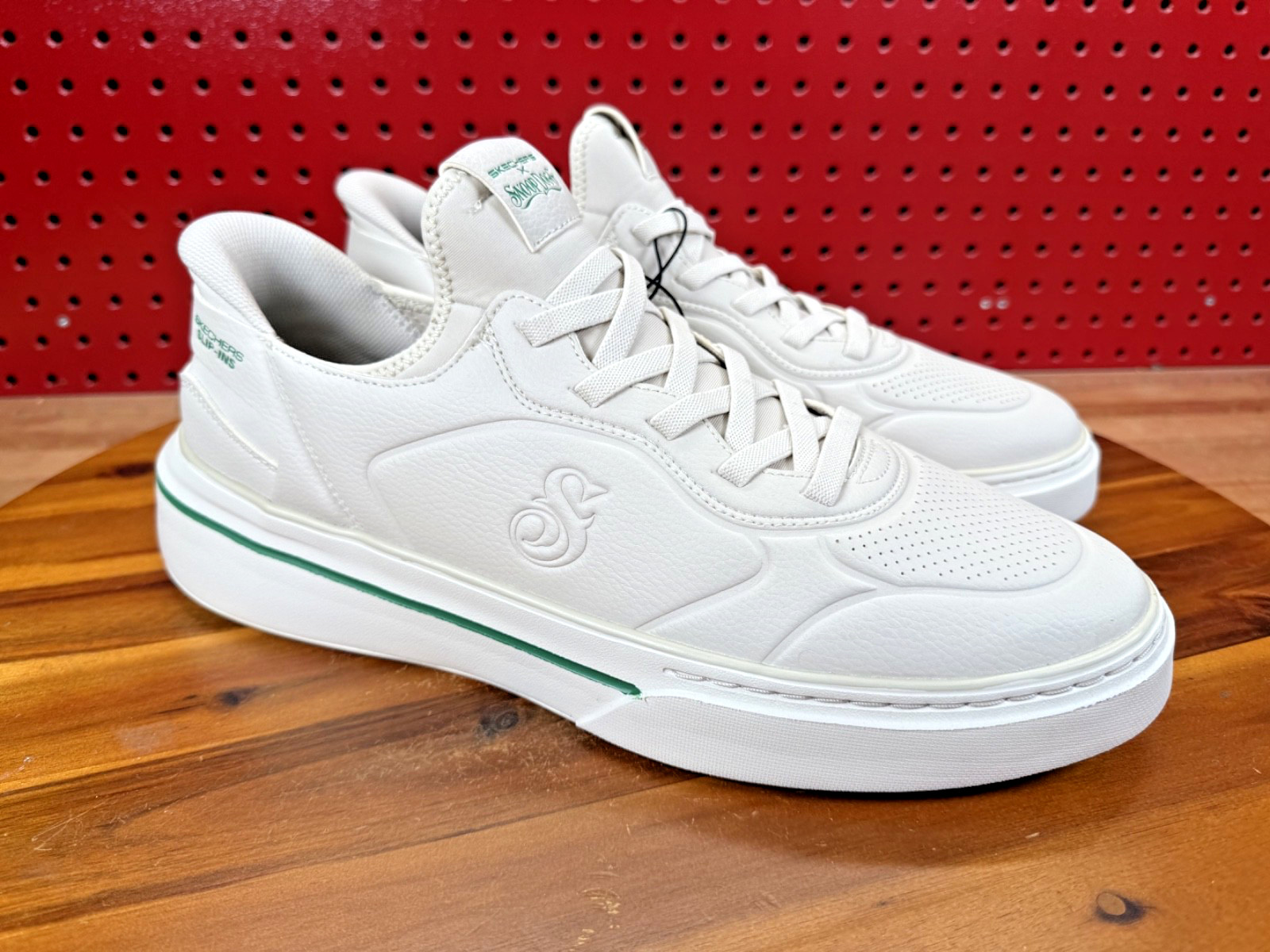 Skechers Snoop Dogg Slip In Shoes Off White Mens Walking Sneakers 251100