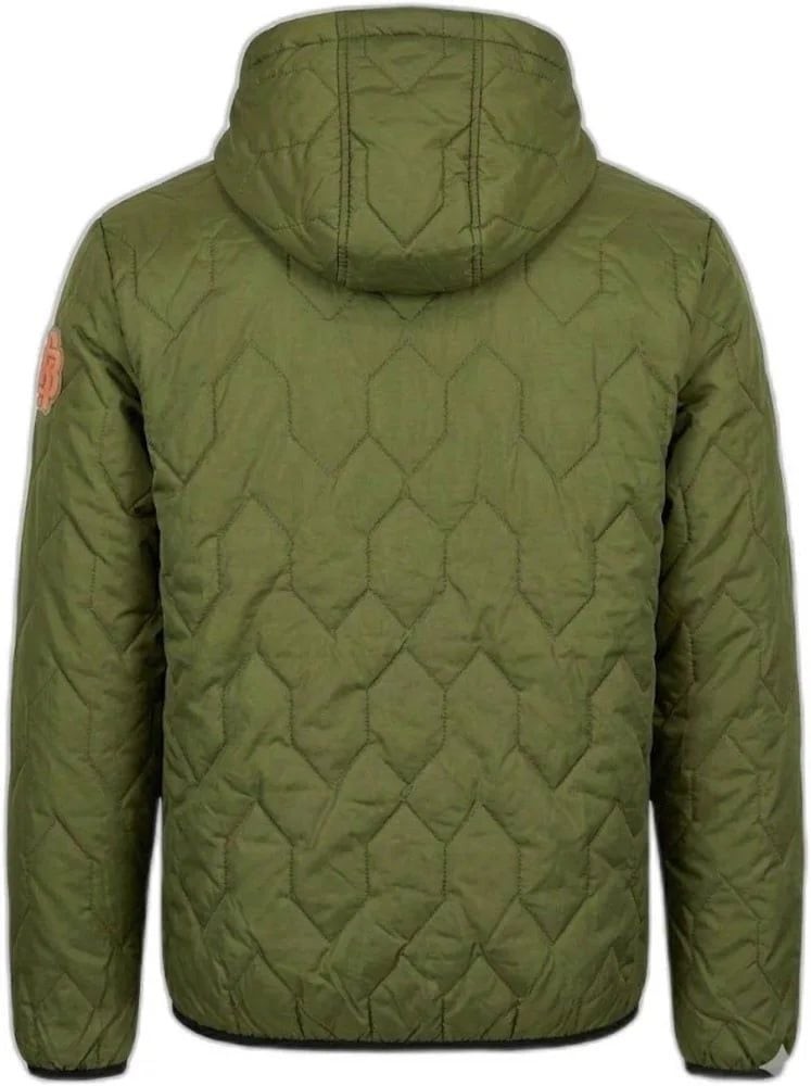 Reason Brand Quilted Hooded Jacket Olive Green Size Large NWOT