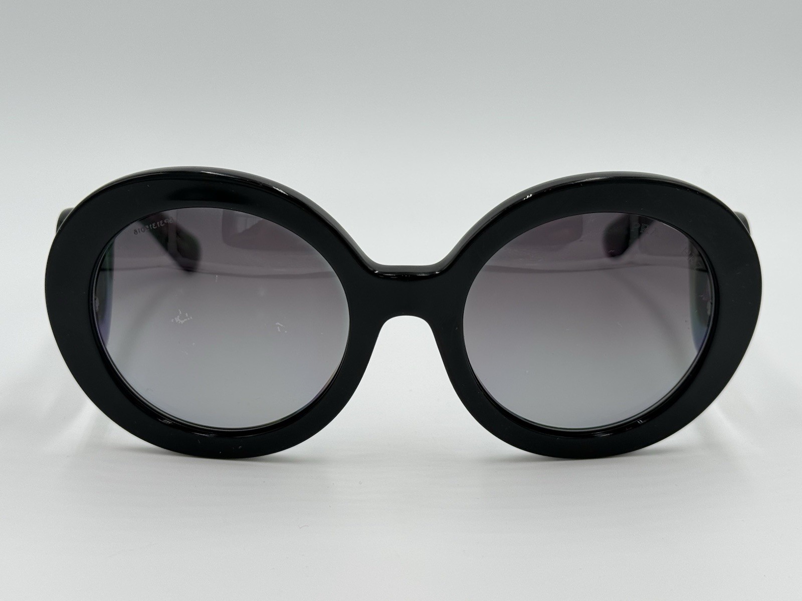 PRADA SPR27N 1AB-5W1 BAROQUE Gloss black/Gray POLARIZED AUTHENTIC ITALY
