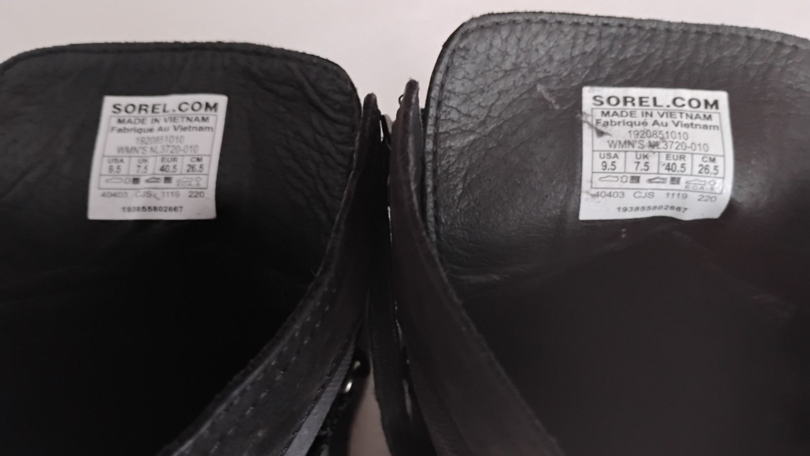 Sorel Emelie Conquest Boots Women’s Black Waterproof Lace Up Combat Lug Moto 9.5
