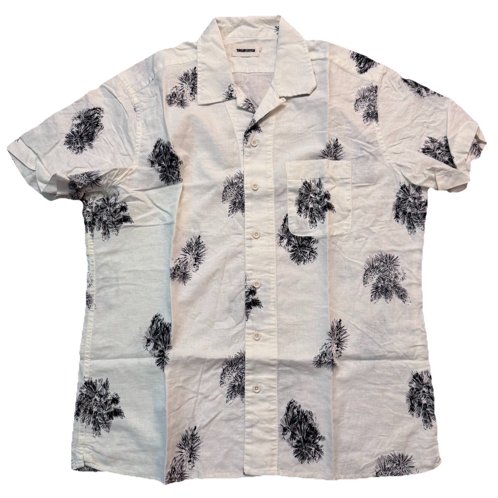 Taylor Stitch The Hawthorne Shirt in Cactus Sketch 42 Large Linen/Cotton