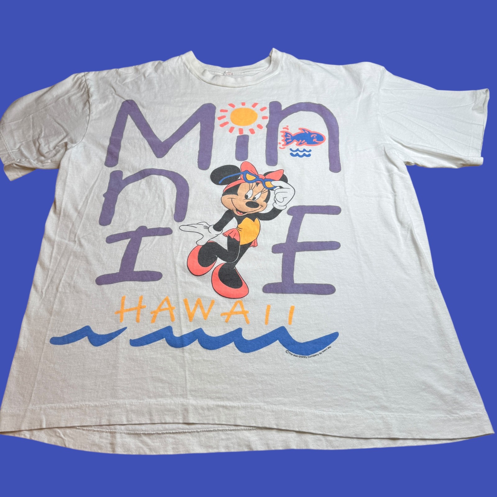 Vintage Sherry’s Best Minnie Mouse Hawaii Single Stitch Graphic XL T Shirt USA