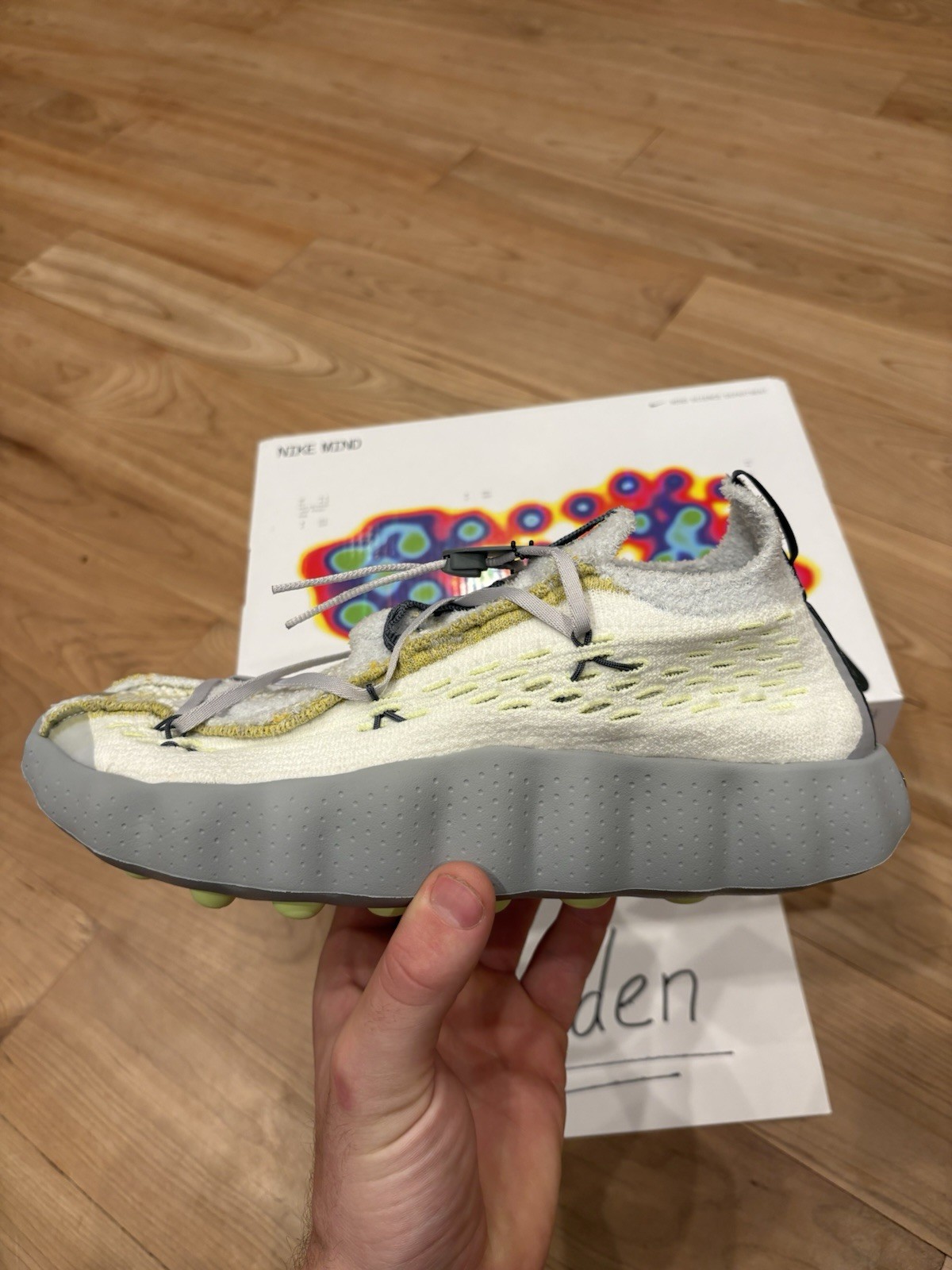 Size 9 – Nike Mind 002 Flyknit White Dark Grey IR2176-100 IN HAND SHIPS ASAP