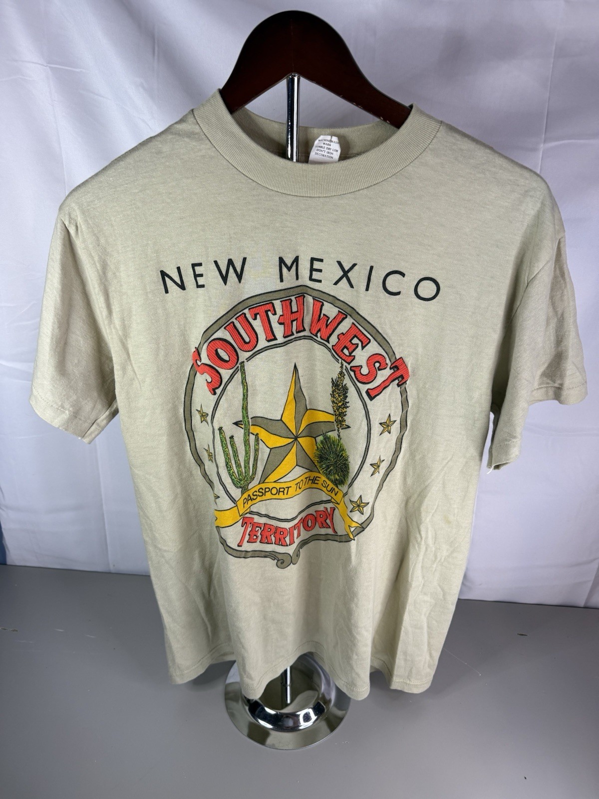 Sherry’s Best New Mexico Single Stitch Graphic T Shirt Gray Size L