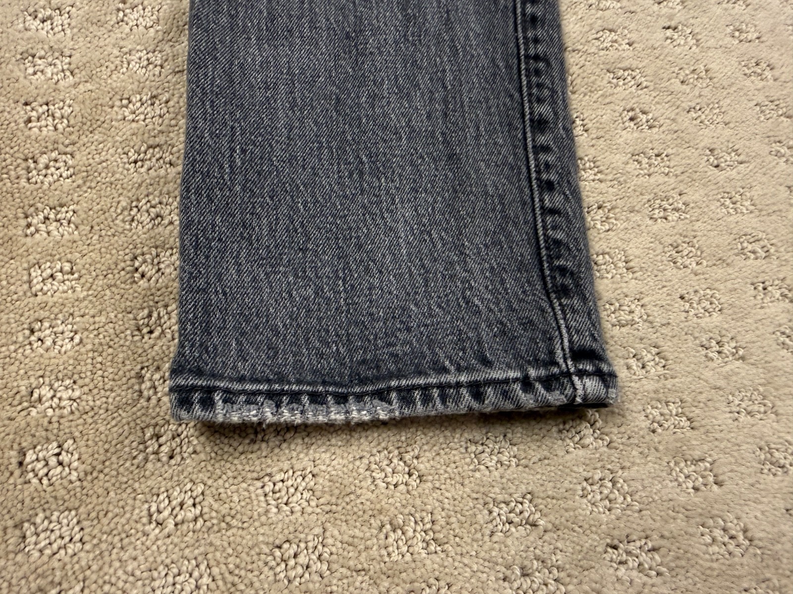 Woman’s Levi’s Wedgie Straight Premium Distressed Black Modern Big E 26×26 #1119