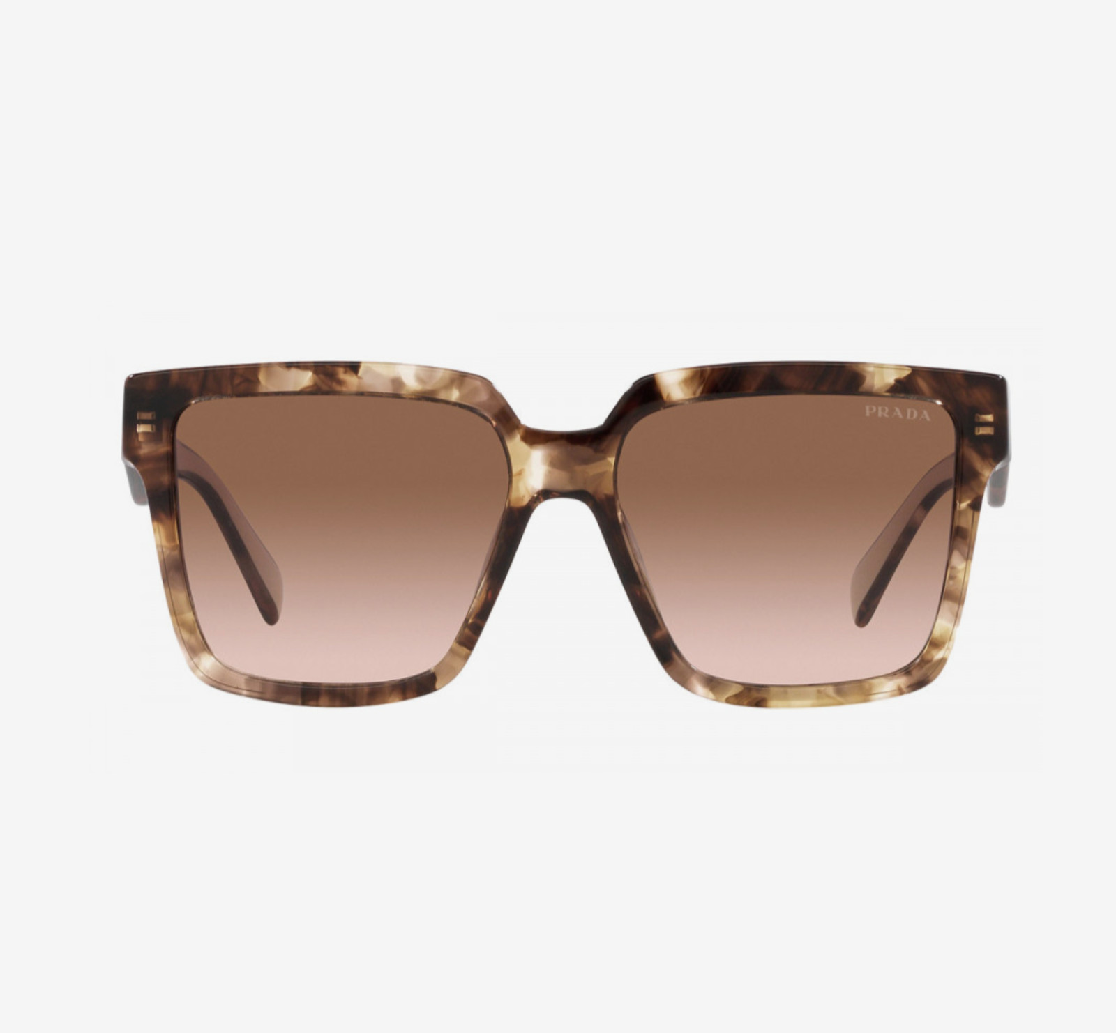 Prada PR24ZS 07R0A6 Square Sunglasses in Caramel and Tortoise/Brown Lens 100%