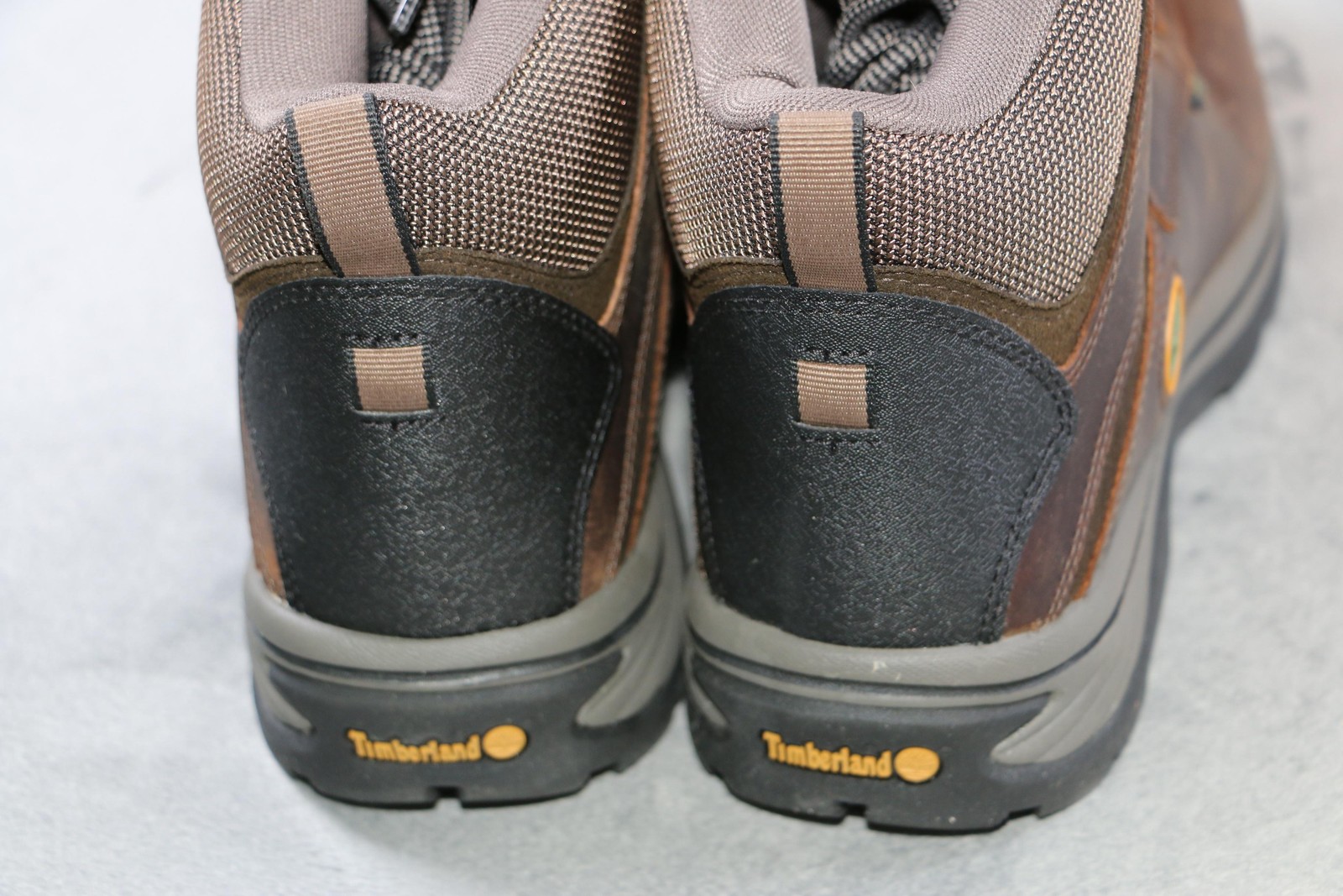 Timberland White Ledge Waterproof Mid Hiker Boots Mens Size 12 Brown Full Grain