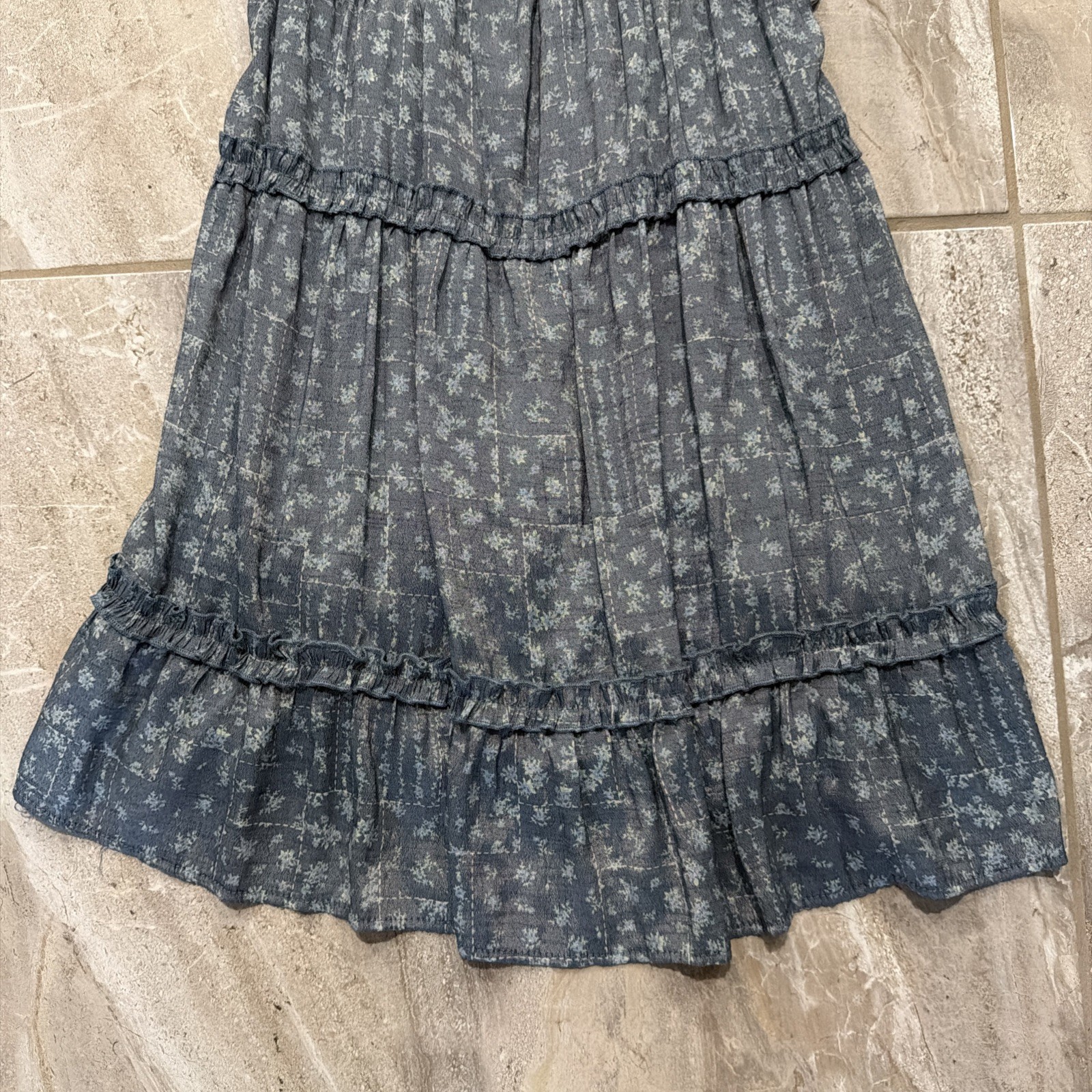 TRIXXI Womens Blue Adjustable Straps Lined Spaghetti Strap Dress M