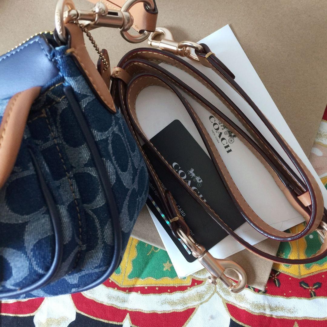 COACH Ashton Baguette Bag In Signature Canvas Denim CY700