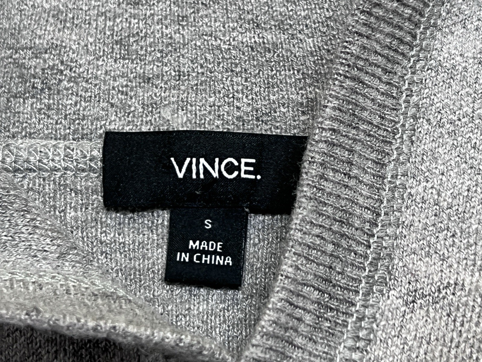 VINCE Men’s Gray Wool/Viscose Hooded Sweatshirt – Small