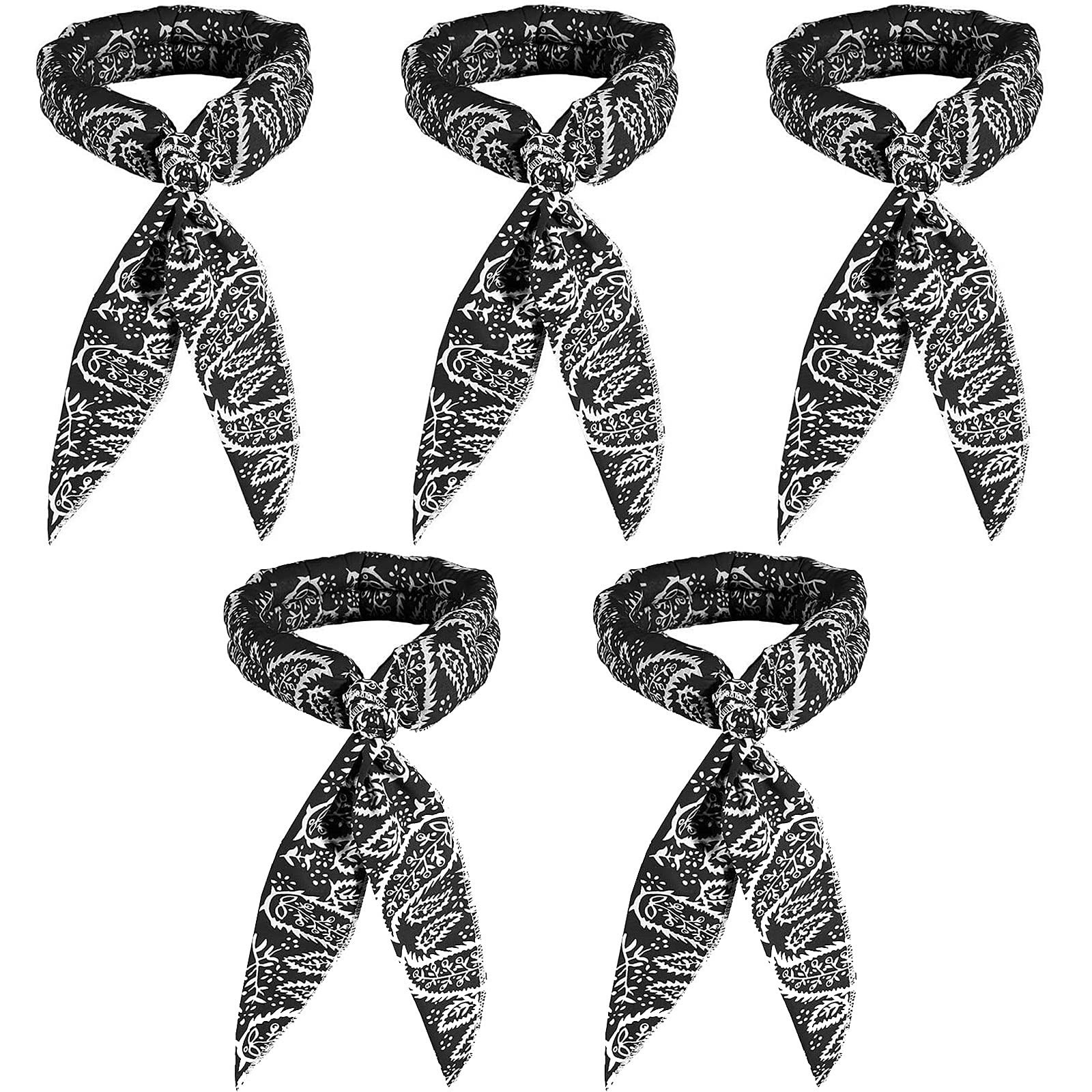 5 Pcs Cooling Neck Wraps Ice Wrap Scarf Neck Bandana Cooler for Hot Weather S…